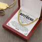 Romantic Cuban Chain Necklace Gift for Boyfriend with Box