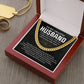 To My Amazing Husband Cuban Link Chain Romantic Gift for Husband, Meaningful Jewelry for Him, Anniversary Gift from Wife