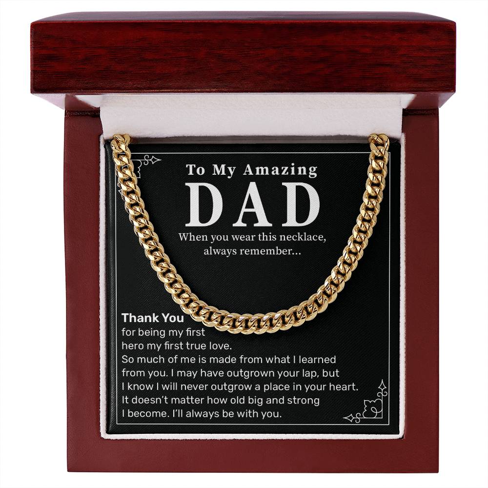 Dad Necklace Gift from Daughter with Emotional Message