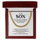 Cuban Chain Necklace Gift for Son – I Will Always Love You Message Card