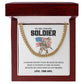 Soldier Gift from Wife – Cuban Chain Necklace with Message Card