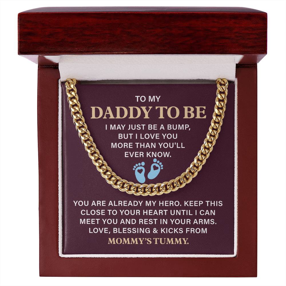 Daddy To Be Necklace Gift From Baby With Message Card