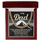 To My Dad Chain with Inspirational Quote with LED Mahogany Box