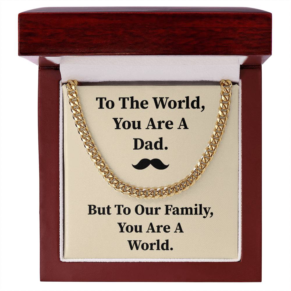 Dad Necklace Gift from Children with Message Card