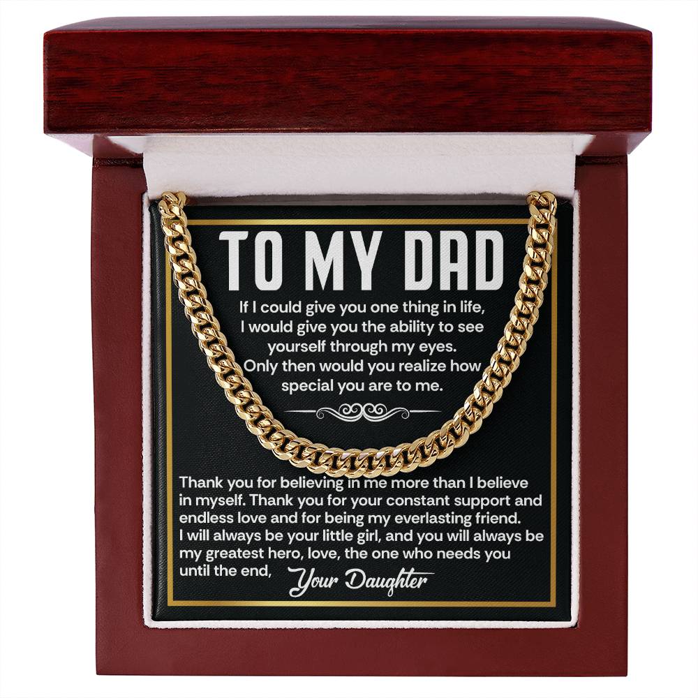 Dad Chain Gift from Favorite Daughter with Sentimental Card