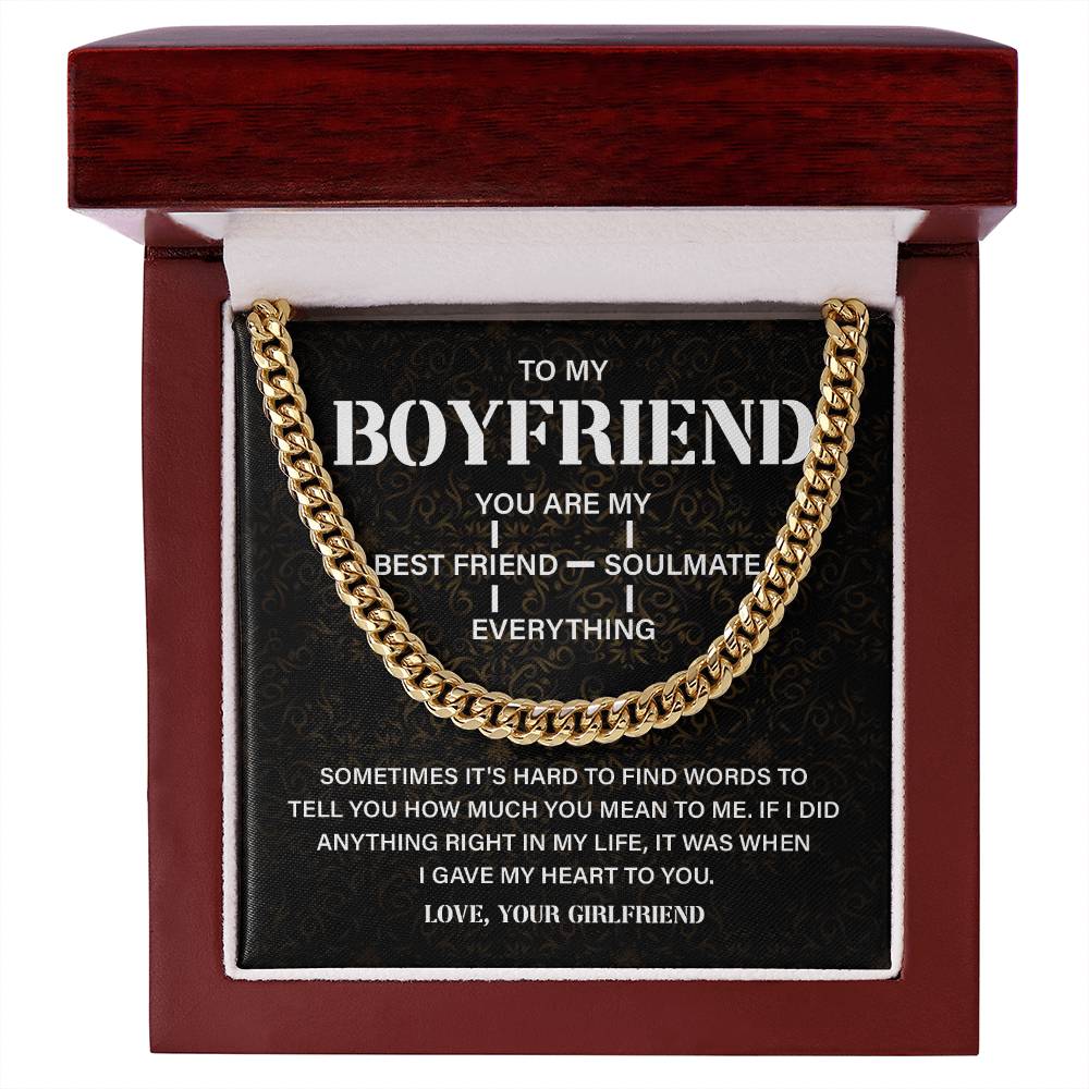 Boyfriend Cuban Chain Gift – Soulmate Card Box
