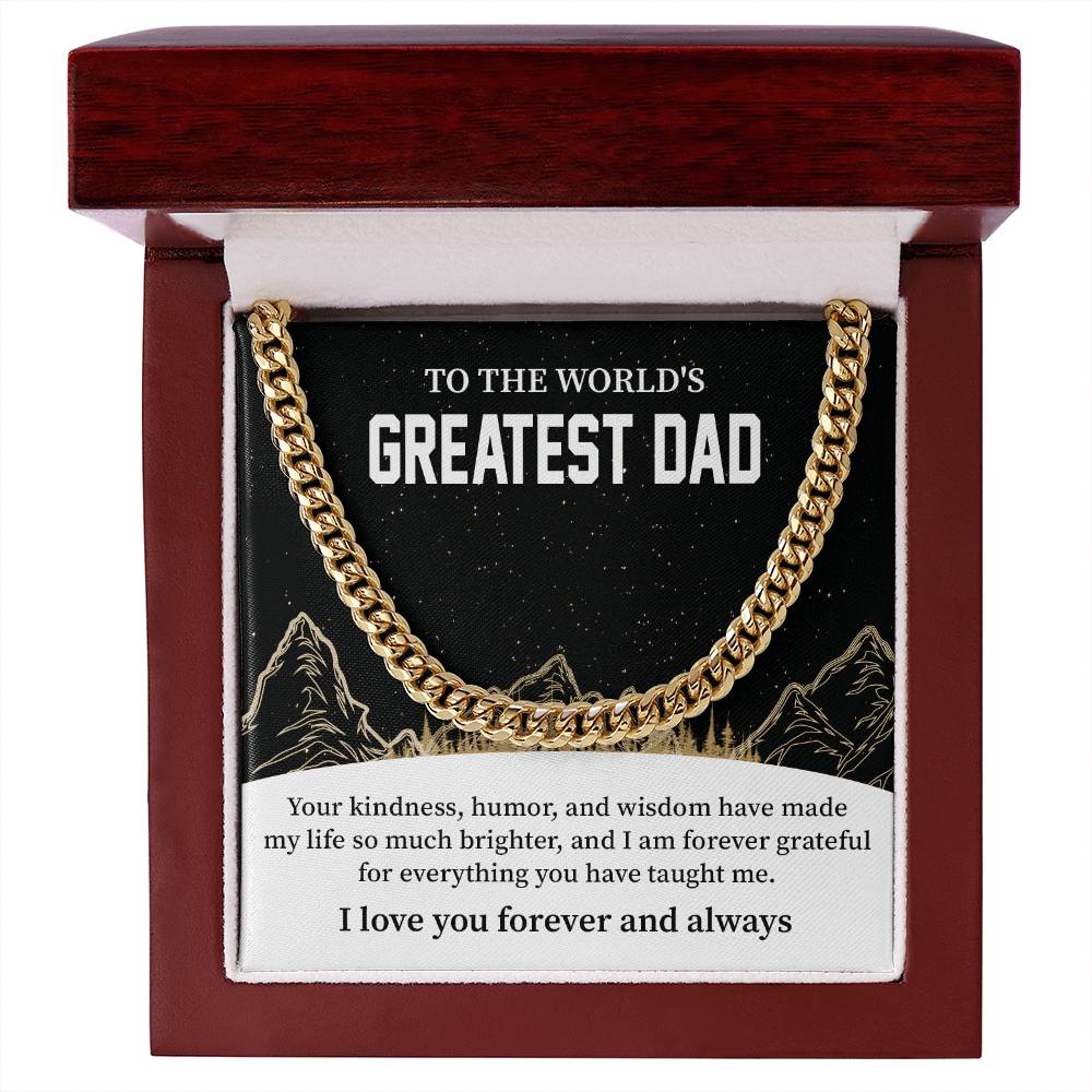 To The World's Greatest Dad with Gratitude Message Card