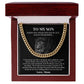 Cuban Chain Gift for Son from Mom – Proud Mother Lion Message Box