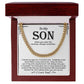 Cuban Link Necklace Gift for Son from Mom – Proud of the Man You Are