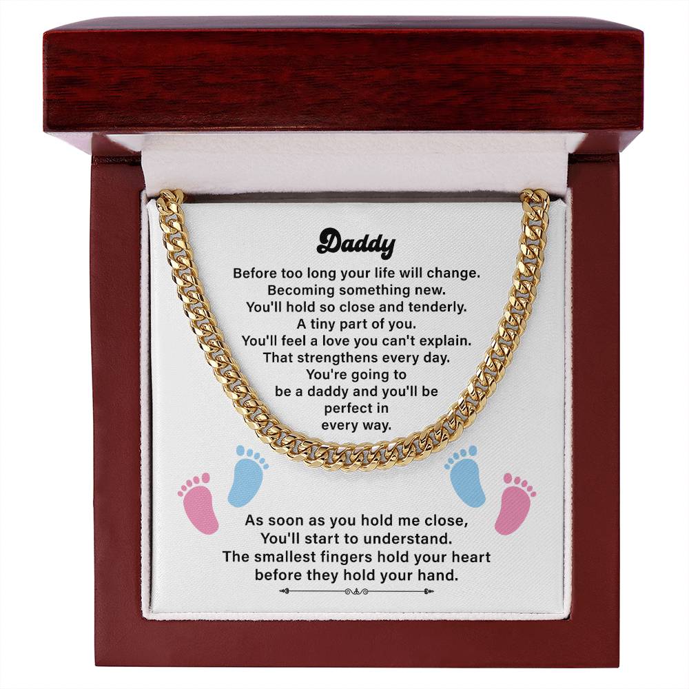 Necklace Gift for Expecting Father With Message Card