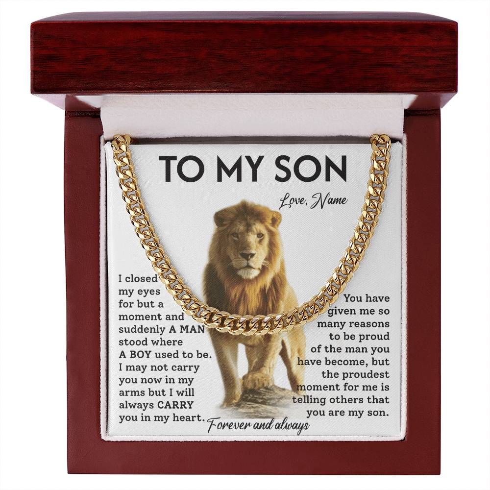 To My Son, A Cuban Chain Gift To Celebrate