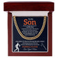 Baseball Necklace Gift for Son from Mom – Proud No.1 Fan Message Card