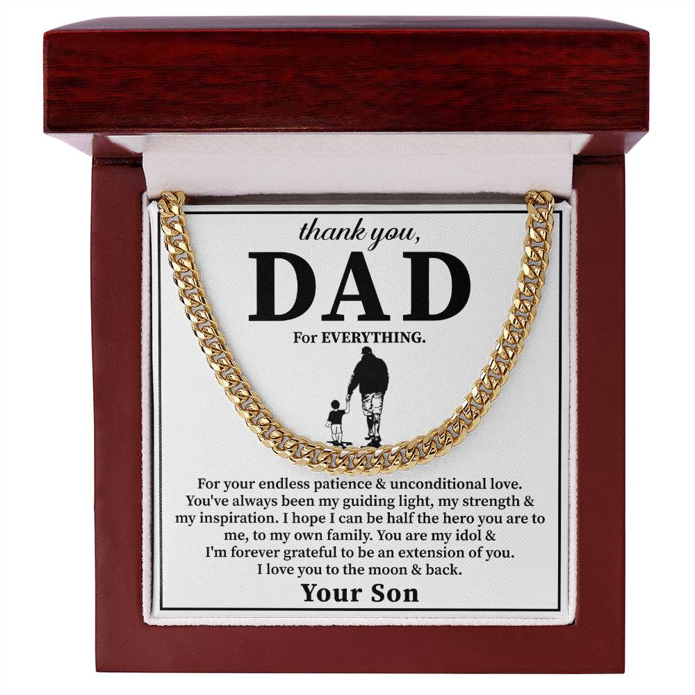 Thank You Gift for Dad from Son with Message Card