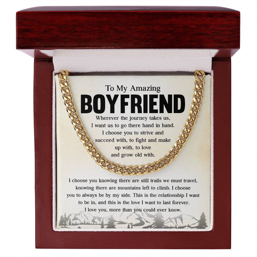 To My Amazing Boyfriend Necklace – Love and Journey Gift