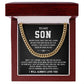 Cuban Chain Necklace Gift for Son – Inspirational Message Box