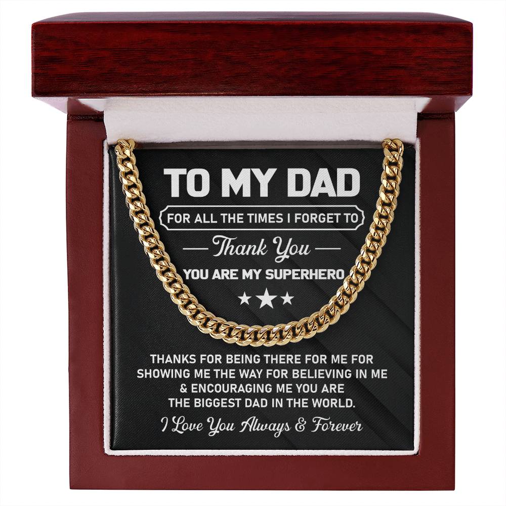 Dad Gift from Child with Superhero Keepsake Message