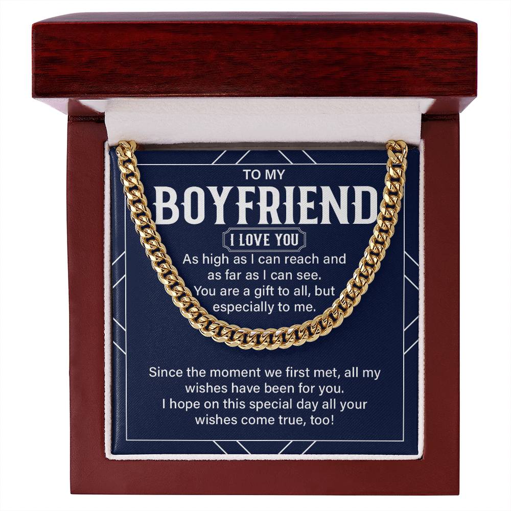 Boyfriend Birthday Necklace Gift – with Message Card