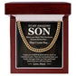 Cuban Link Necklace Gift for Son from Mom – Always Remember I Love You