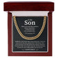 Cuban Chain Gift for Son from Mom – Proud Mother Lion Message Box