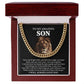 Lion Necklace Gift for Son from Mom – Loving Message Card in Gift Box