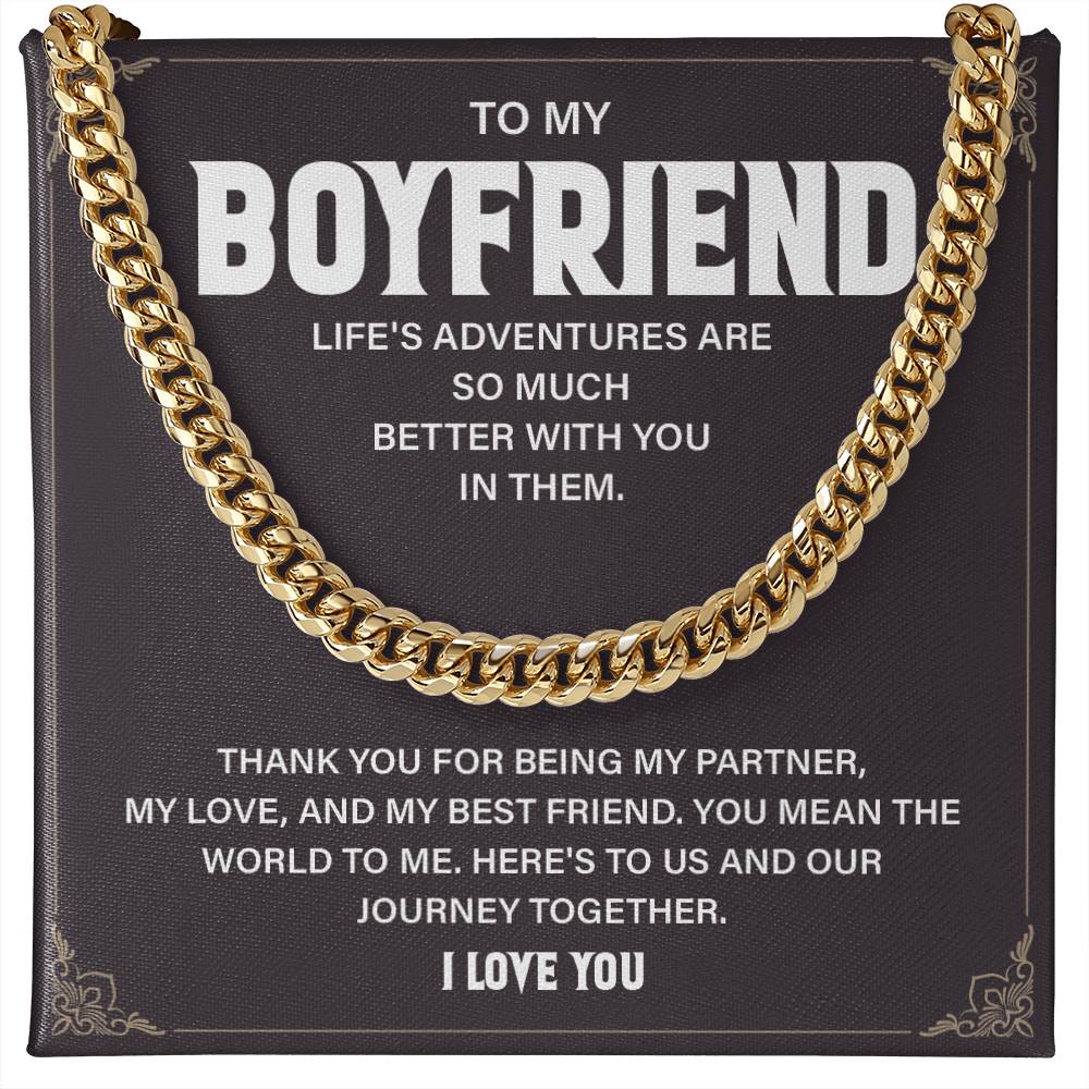 Boyfriend Gift Necklace – Adventure Card & Box