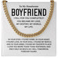 Romantic Boyfriend Cuban Chain Gift with Message Card