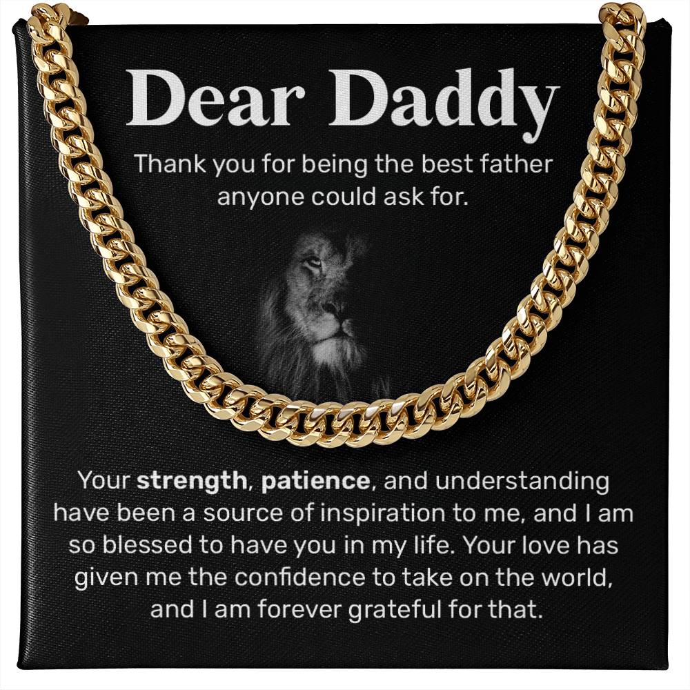 Necklace For Dad From Daughter With Message Card