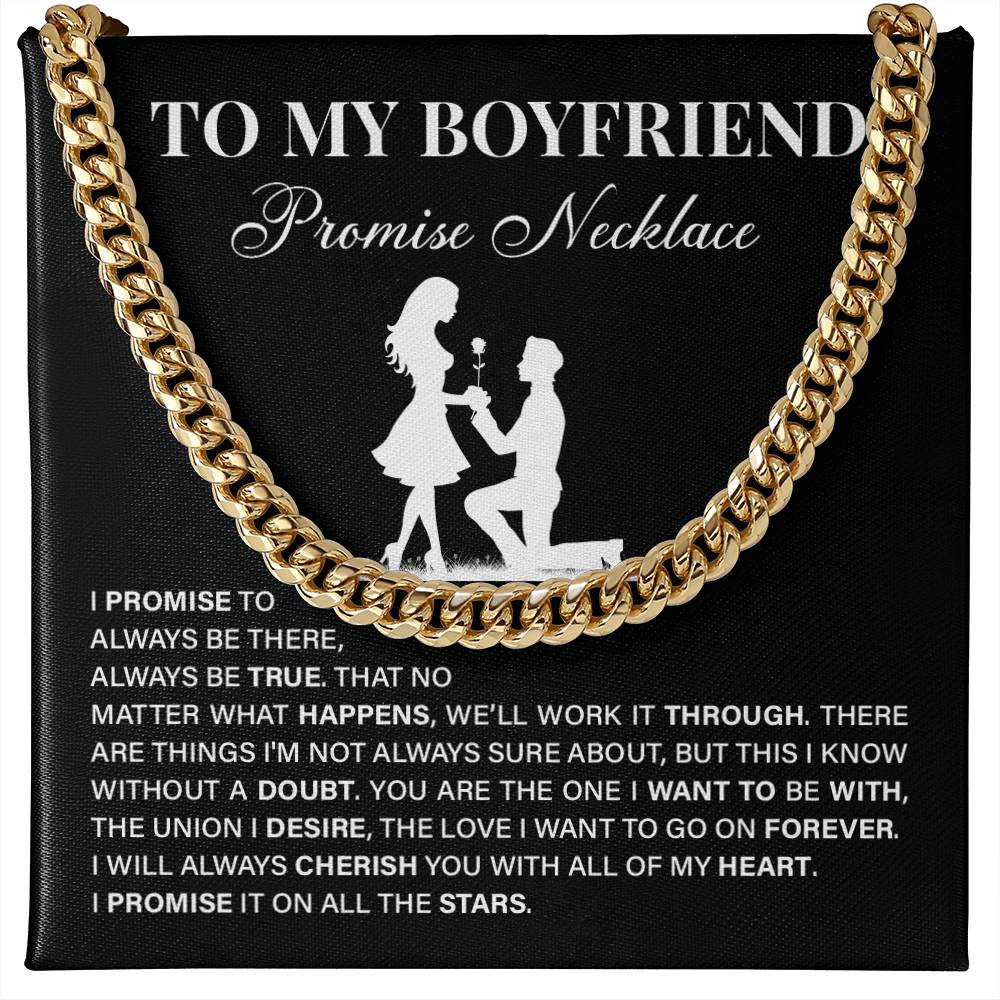 To My Boyfriend Promise Necklace Gift