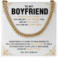 Romantic Cuban Chain for Boyfriend with Gift Box