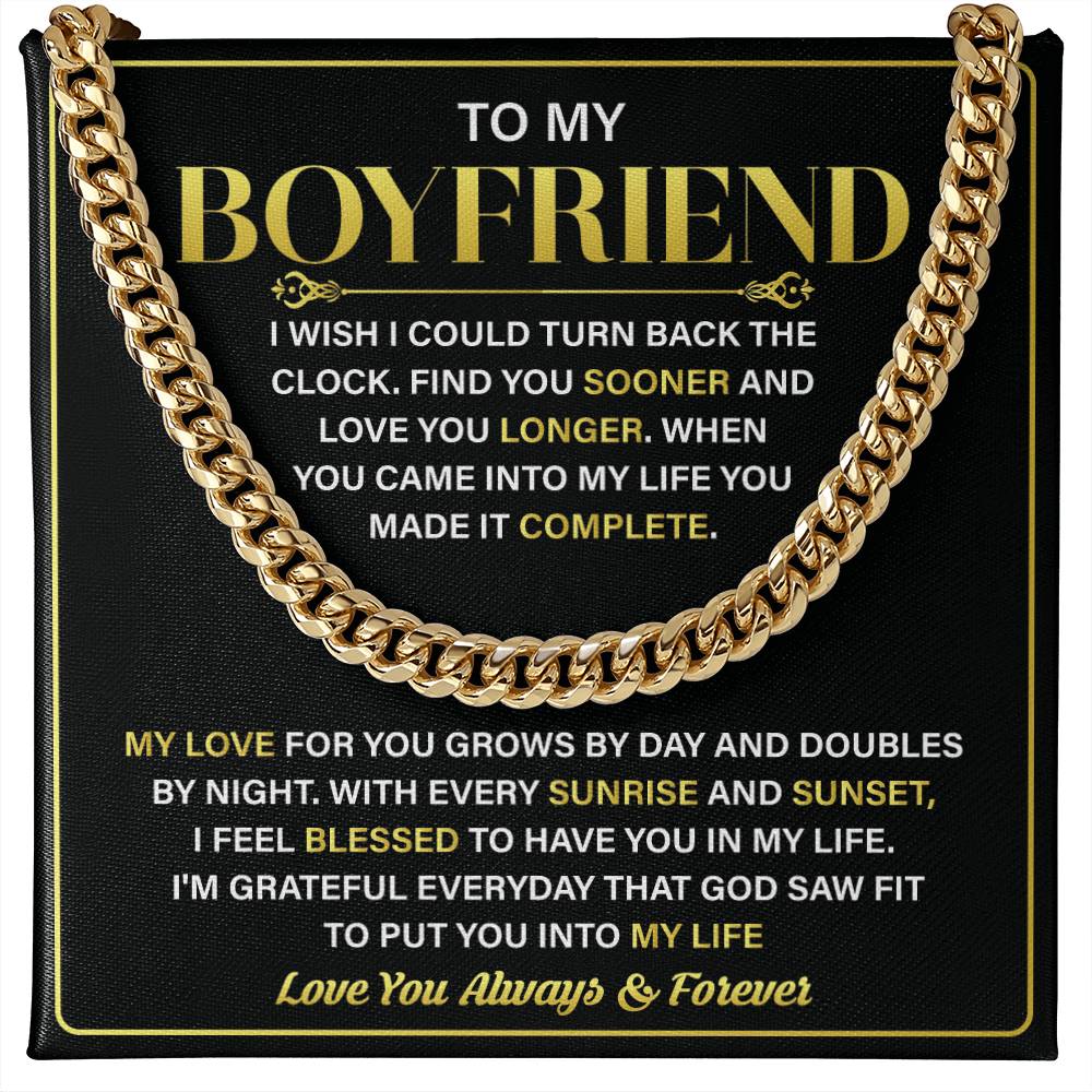 Romantic Boyfriend Necklace Gift with Message Card