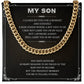 My Son Cuban Link Chain Gifts From Mom And Dad, For Birthday Christmas or Any Occasion