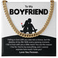 Boyfriend Necklace Gift with Message Card & Gift Box