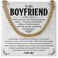 Romantic Cuban Chain Necklace Gift for Boyfriend with Box