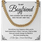 Boyfriend Gift – Cuban Chain with Lucky in Love Message