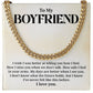 To My Boyfriend Necklace with Message Card and Gift Box