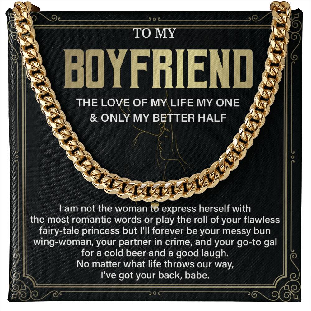 Boyfriend Cuban Chain Necklace – Funny Love Gift Box