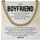 Boyfriend Cuban Chain Necklace Gift with Message Card