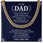To My Dad Necklace Gift From Son With Appreciation Message