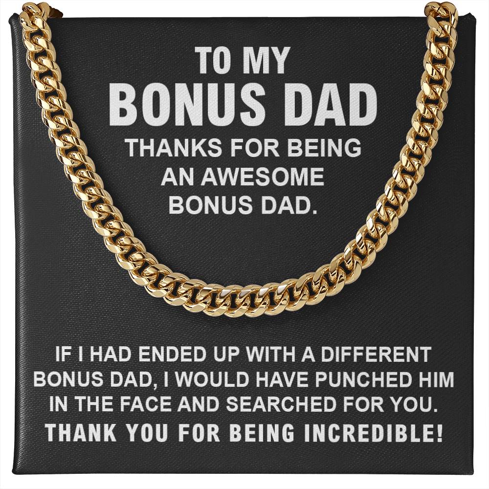 Funny Bonus Dad Gifts - Cuban Chain With Message Card