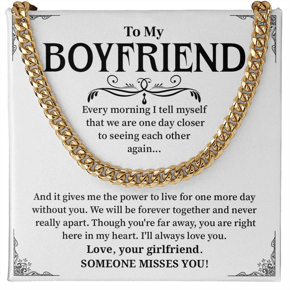 To My Boyfriend Necklace – Beautiful Gift with Message