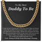 Daddy to Be Necklace Gift from Bump with Love Message