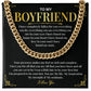 Cuban Chain Gift for Boyfriend – Love Message Card