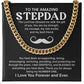 Step Dad Cuban Link Chain Gift With Loving Message Card