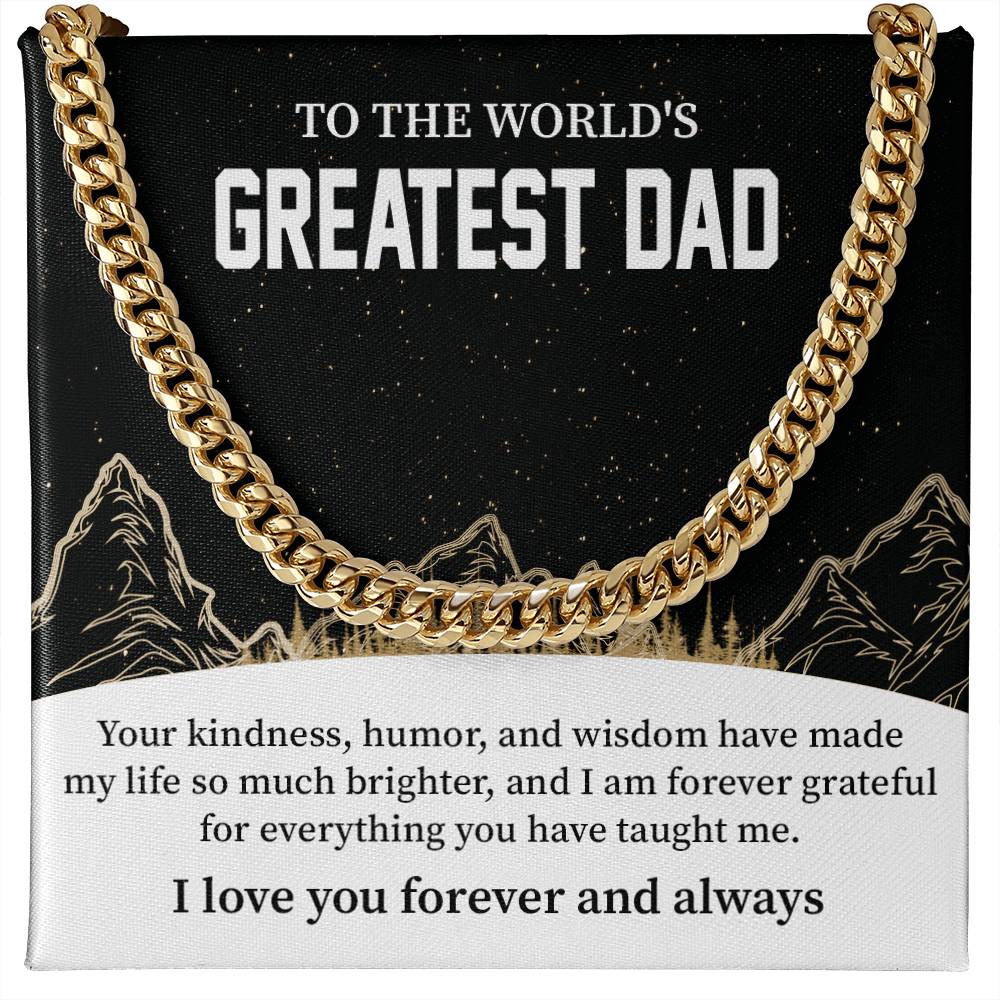 To The World's Greatest Dad with Gratitude Message Card
