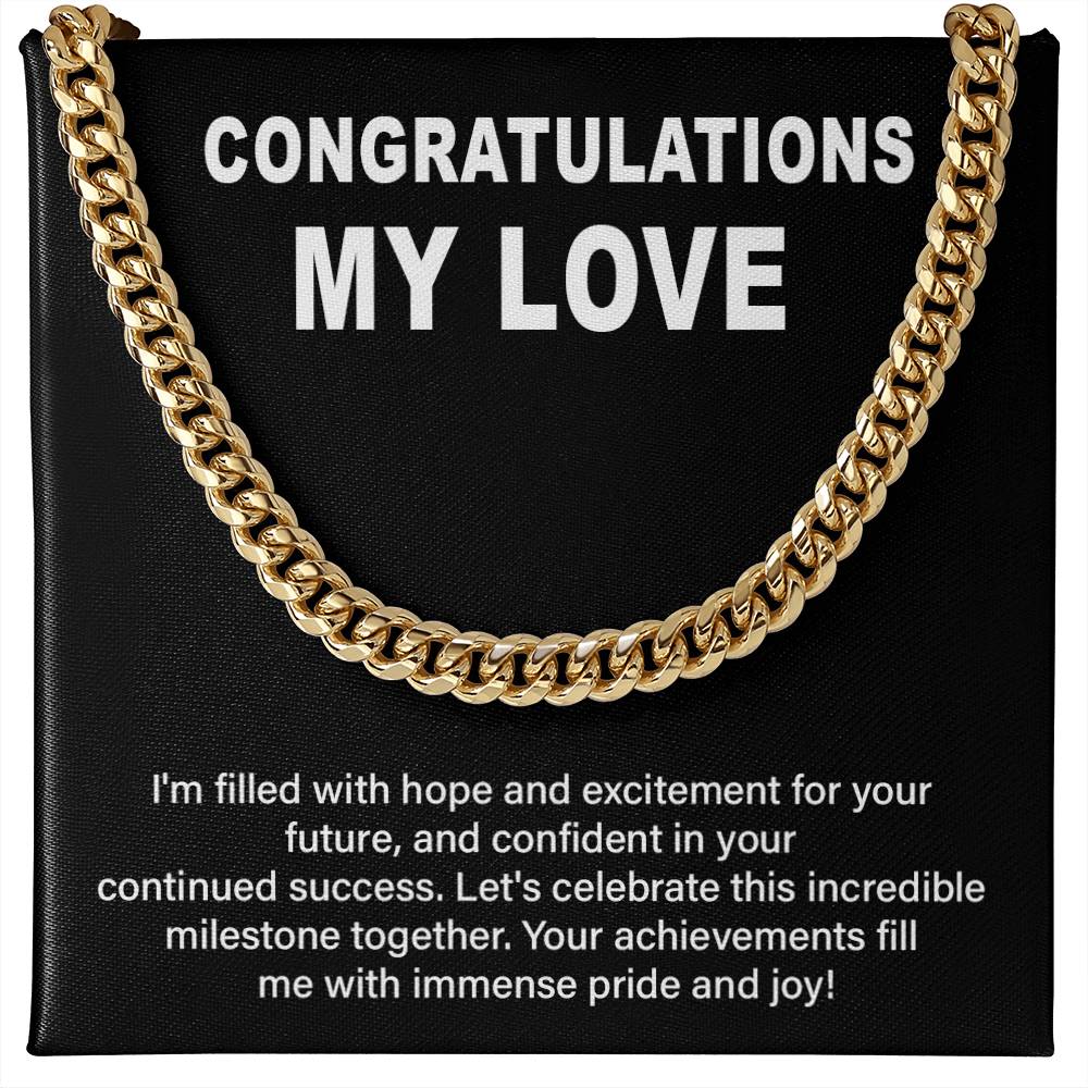 Cuban Chain Congratulations Gift for Him