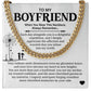Boyfriend Necklace Gift with Message Card & Gift Box