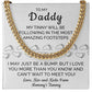 Dad Necklace Gift From Baby Bump With Lovely Message Card