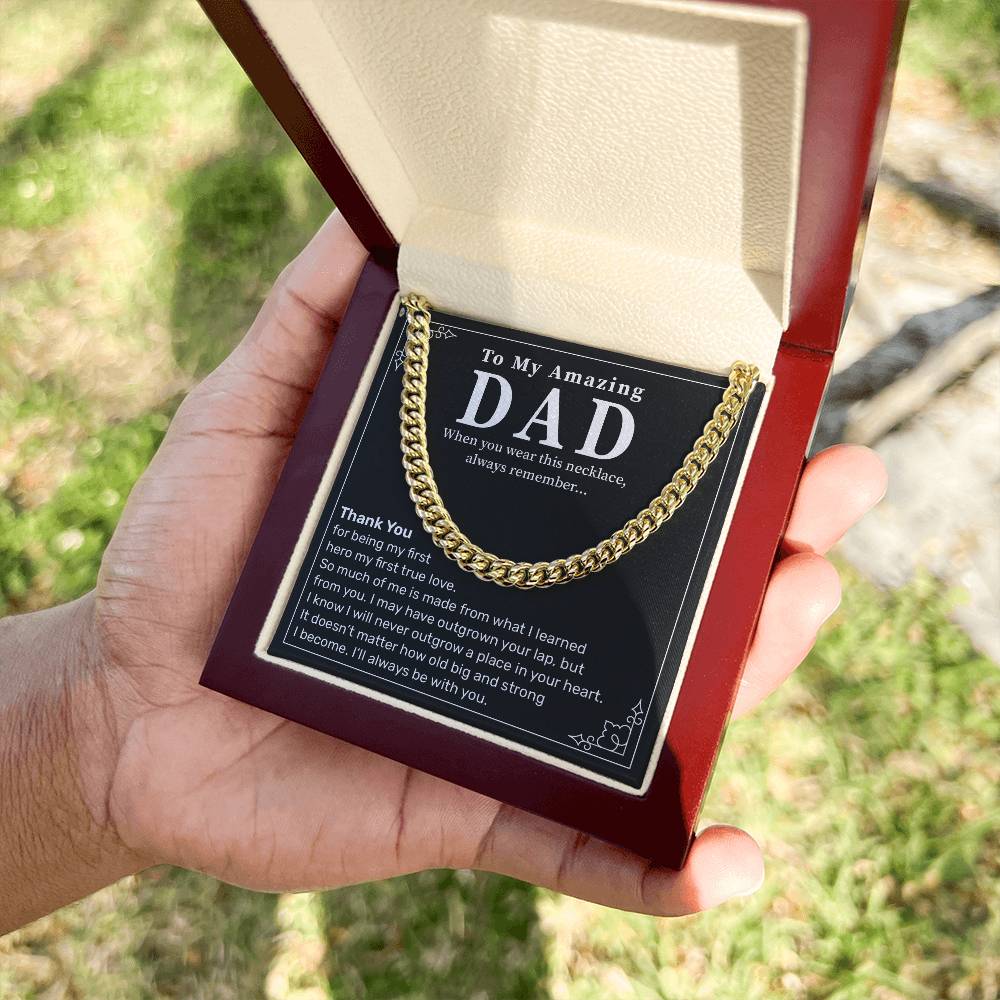 Dad Necklace Gift from Daughter with Emotional Message