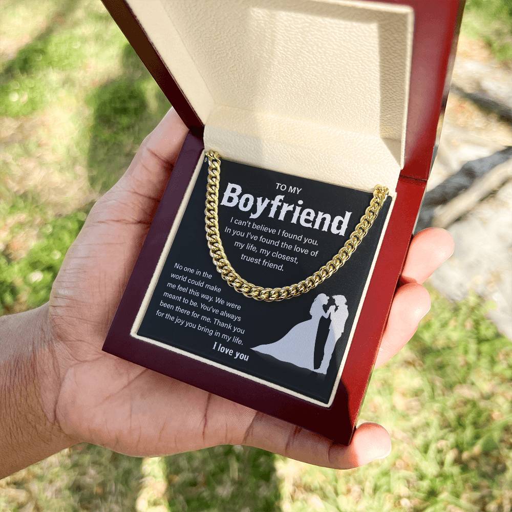 Boyfriend Cuban Necklace Gift – Meant to Be Card Box