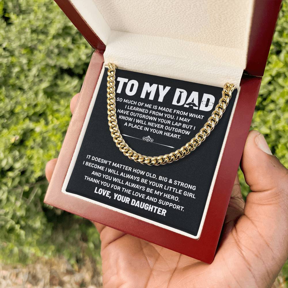 Gift for Dad from Elder Daughter with Sentimental Message Card
